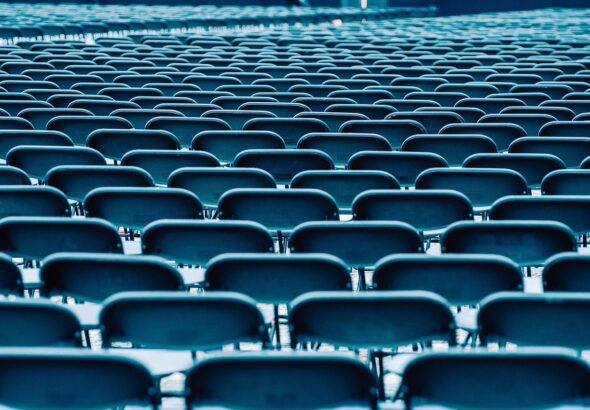 empty chairs before the leadership convention
