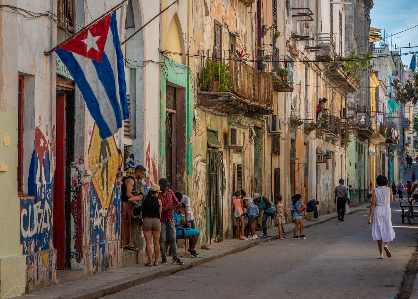 people walking on street during daytime in Cuba