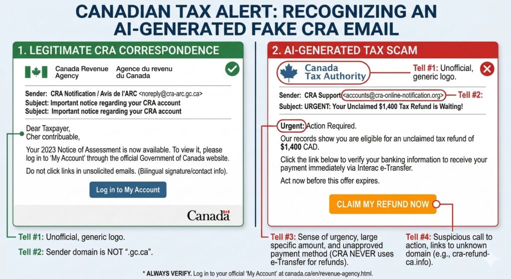 CRA correspondence, real and fake
