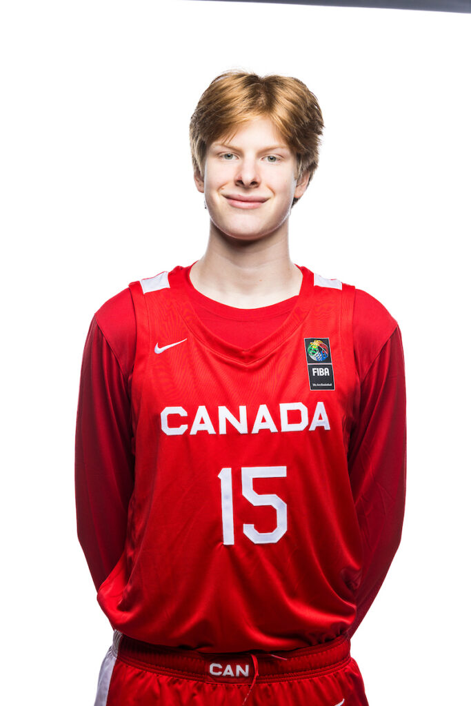 Maxime Meyer, a candidate for the 2028 Canada Olympic basketball team
