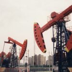 Oil pumpjacks representing Canada's oil industry in article about the proposed West Coast pipeline.
